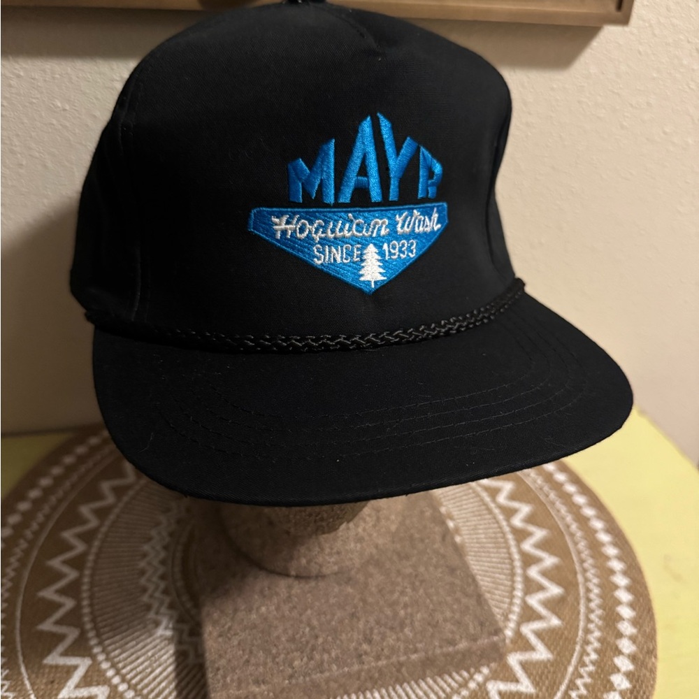 🆕 VTG MAYR Hoquiam, Wash Since 1933 Black Snapback Cap